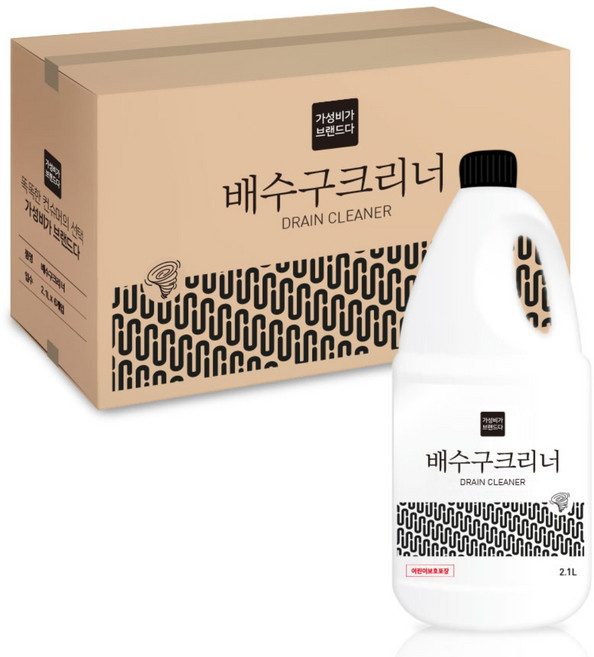 가성비가브랜드다 배수구 클리너 / 배수관 하수구 싱크대크리너 세정제 청소세제, 2.1L, 6개