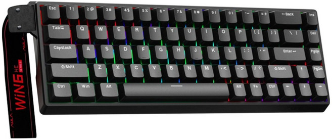 AULA WIN 68HE PRO MAX 마그네틱 축 게이밍 키보드 유선, RGB Wired, WIN68HE black