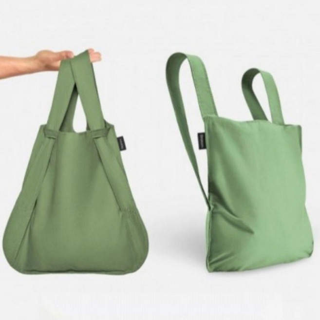 노타백오리지널 에코백 최화정장바구니 토트백 백팩 Forest Green