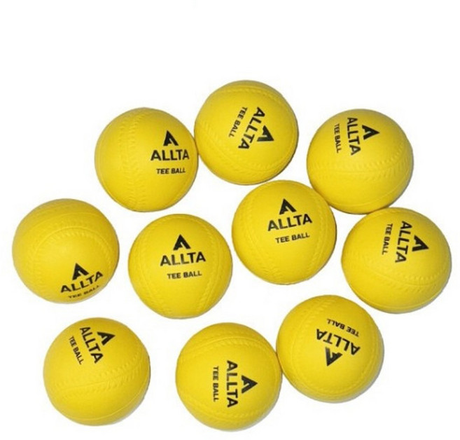 에이티 올타 티볼공 10.5인치 10개입 고탄성 소프트폼 볼 폴리우레탄, 10개, 노란색