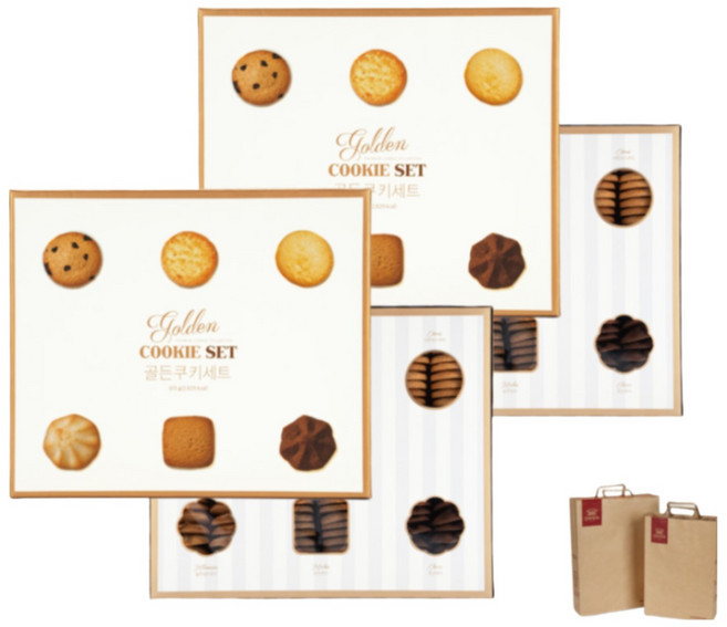 [신라명과] 골든쿠키 선물세트, 2박스, 620g