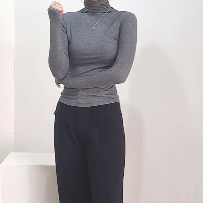 banhany 텐셜 슬림핏 터틀넥 목 폴라티 6color 902016