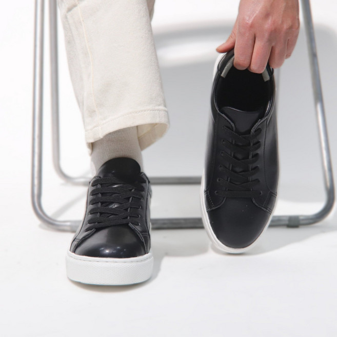 로버 남자스니커즈 티안나는 6cm 발편한 키높이 정장스니커즈 밴딩끈 여성 남성 커플 키높이 운동화