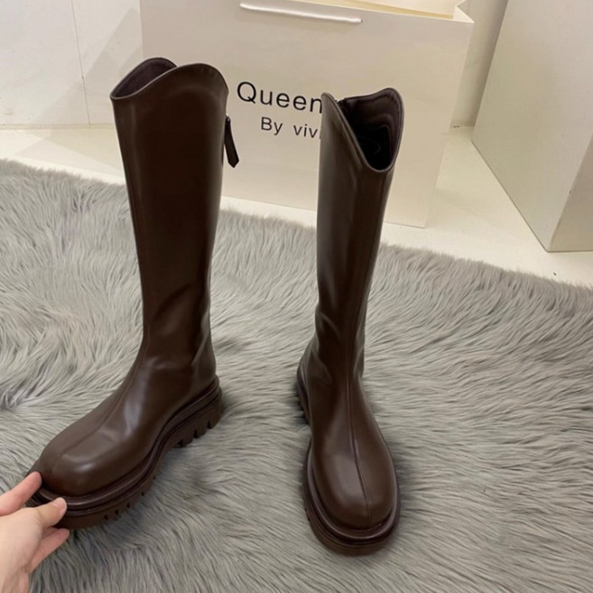 Tilova [가을신상] 여성 레이더 부츠 신축성 슬림핏 미디움 기장쪽쪽굽 스퀘어토무릎라인업!