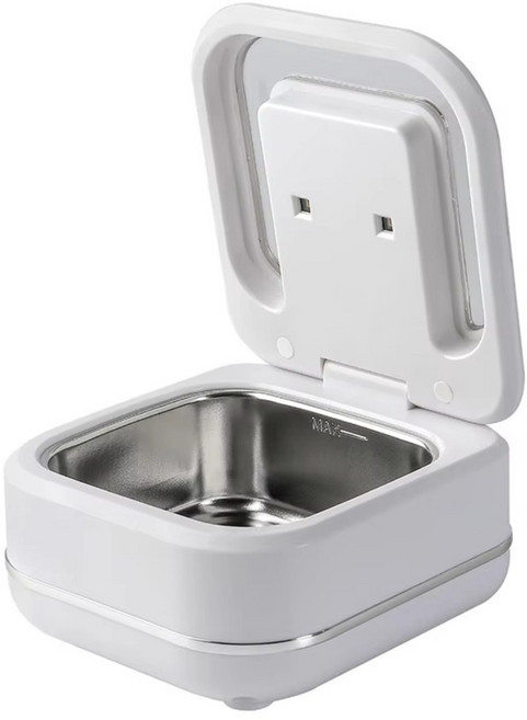 HK.sell 덴클린 틀니 교정기 악세사리 UV 초음파 세척기, 화이트