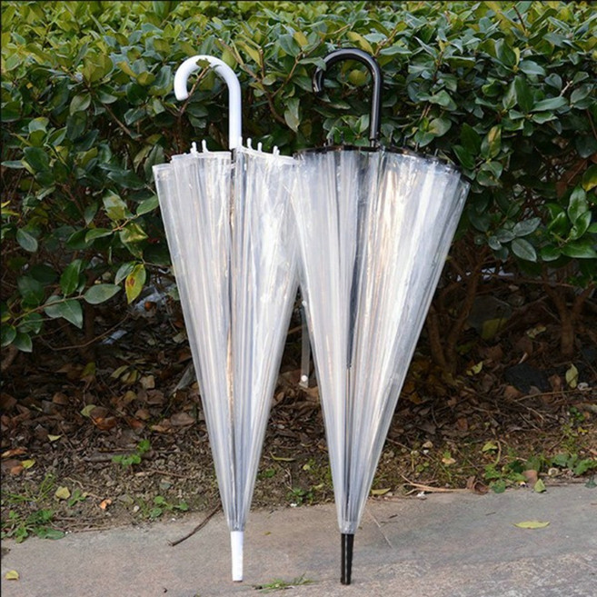 렌코리아 1+1 16살대 튼튼한 블랙라인 투명자동우산