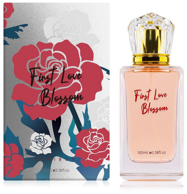 First Love Blossom 대용량 장미 향수 로맨틱 플로럴 프루티 여성 페로몬 향수 매력적인 향수 이성 끌리는 향수 부드러운 머스크 베이스 일상 데이트용 선물 추천, 1개, 100ml