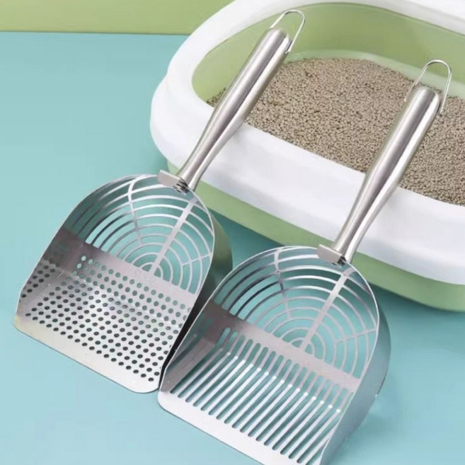 리치라라 올스텐 고양이 화장실 모래삽, 1개, 실버