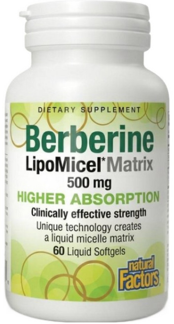 네추럴팩터스 베르베린 리포미셀 매트릭스 500mg 리퀴드 소프트젤, 60정, 3개