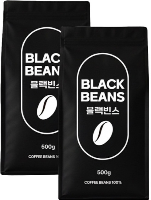 블랙빈스 블루 마운틴 고소한 블렌딩 원두, 500g, 2개, 홀빈(분쇄안함)