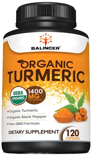 USDA 인증 유기농 강황 보충제 – 유기농 강황 및 유기농 흑후추 포함 – 항산화제 관절 염증 및 간 건강을 지원하기 위해 1회 제공량당 강황 1 400mg 함유, 30캡슐, 1개, 30정 - 쿠팡