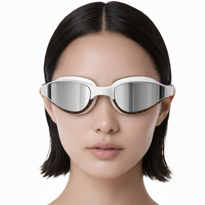 180도 광각시야 클리어뷰 레이서 미러 수경, 화이트, 1개