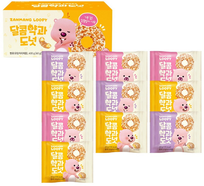 잔망루피 달콤약과도넛 (10개입), 1개, 400g