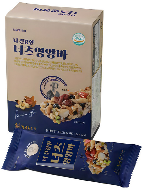 기타 김규흔 한과 더 건강한 너츠 영양바 5개입, 1개, 125g
