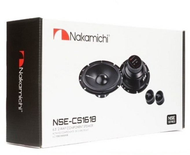 나카미치 NSE CS1618 6.5인치 2웨이 컴퍼넌트 스피커 셋트 공식수입원 "주" 어빌리티 수입정품 좌우 1조 셋트 구성 그릴포함, 나카미치1618, 1개