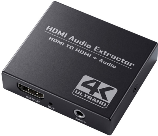 4K HDMI to AUX 오디오 분리기 음성추출 모니터 PS5 스피커연결 사운드 컨버터, 1개