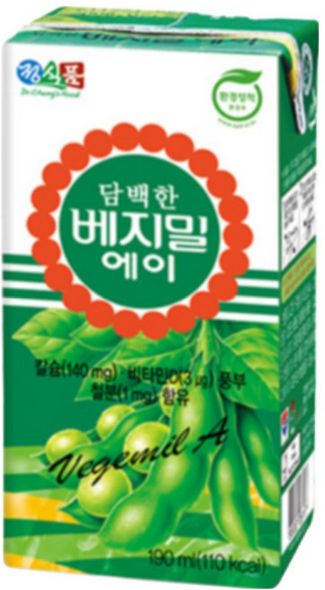 식물성 영양음료_정식품 베지밀 담백 고소한맛 에이(A) 오리지날 정통 두유 190ml 32팩, 담백한 베지밀 A 두유 190ml x 32팩, 32개