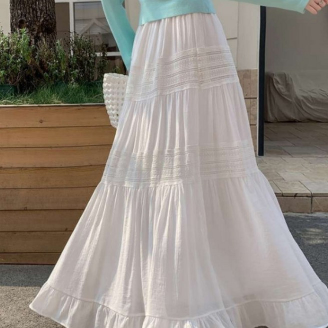 UJS-088 여리핏 플레어 레이스 롱 스커트