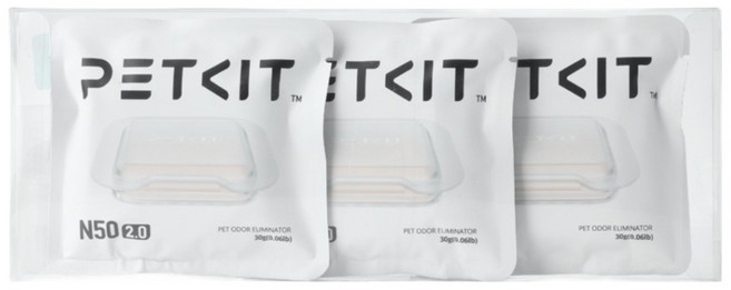 [공식판매처]펫킷 퓨라맥스2 고양이 자동화장실 전용 고체탈취제 N50 (3매입), 1개