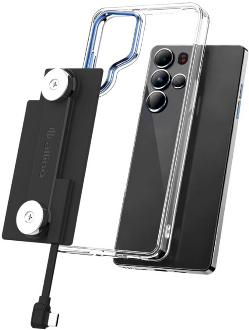 알리노 메탈 프리미엄 젤하드 딱판 충전패드 케이스, 갤럭시 S25, 투명