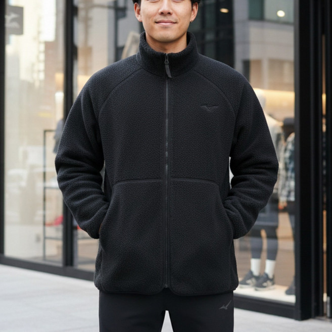 미즈노 양털 후리스 집업 플리스 자켓