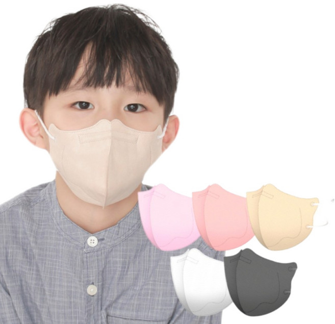 키리아 국산 KF94 새부리형 마스크 소형, F-94 2D 소형 컬러혼합(5컬러), 1세트, 100개입