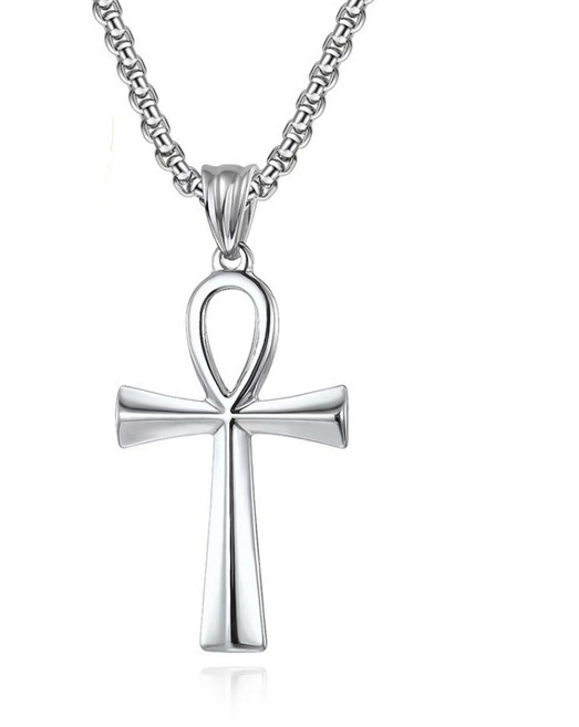 남성용 티타늄스틸 목걸이 알레르기 방지 탈색 방지 1P