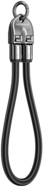 오파츠 랜야드 핸드폰 목걸이줄 손목 스트랩 겸용 고속충전 케이블(두께 6mm), 1개, 블랙(두께 6mm), 0.3m