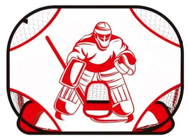 에스토스포츠 아이스 하키골대 접이식 휴대용 하키네트, 1개, 레드