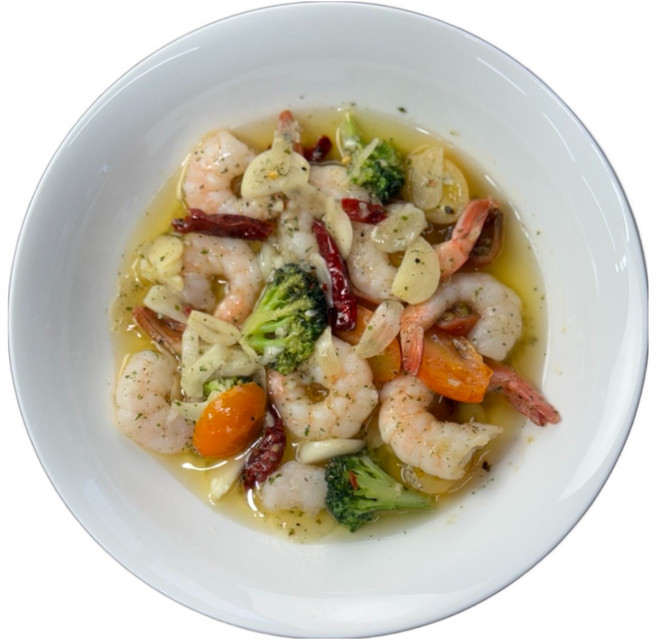 한식당 감바스 알아히요 밀키트 새우오일파스타 홈파티 간단 조리 술안주 면 포함 2인분, 500g 1팩