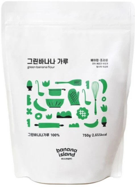 100% 그린바나나가루 밀가루대신 먹는 글루텐프리 저항성전분 식이섬유, 1개, 300g - 쿠팡