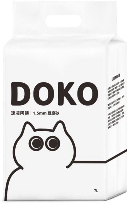 【DOKO】速凝阿姨豆腐砂1.5mm經典款7L除臭貓砂, 1套, 經典原味6包(限賣家宅配), 17kg, 奶香