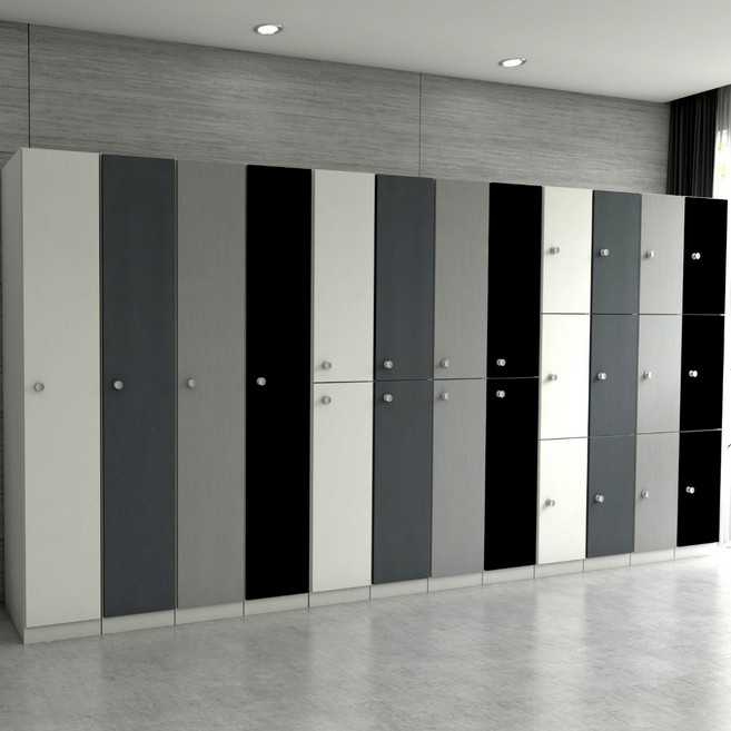 멀티가구 LPM 1단 2단 3단 락카장 캐비닛 사물함, 2단 락커, 단추손잡이, LPM 화이트