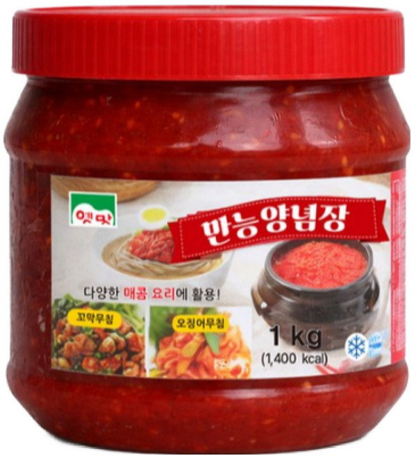 고향식품 비빔장 만능 양념장 다데기 냉면 소스 1kg, 4개
