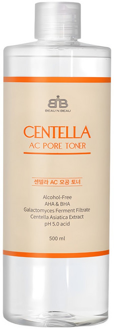 뷰앤뷰 여드름 닦토 아하 바하 AC 아크네 모공토너 화장솜 증정 트러블성 지성 피부용, 1개, 500ml