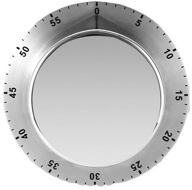 하우스팡 심플 아날로그 다이얼 태엽식 쿠킹타이머, 실버, 1개