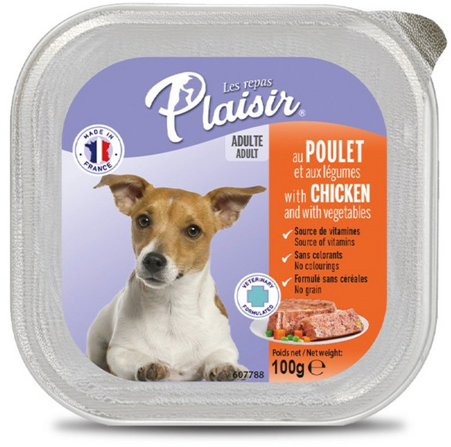 플레이저 프랑스 강아지 습식사료 [100g x32개], 100g, 32개, 닭