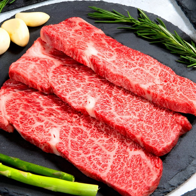 [압구정한우] 1++등급 한우 살치살 1kg (냉장) 구이용/스테이크 투뿔 소고기, 200g, 5개