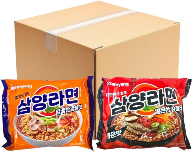 삼양라면 오리지널5개 + 매운맛5개 총10개 반반세트, 1개