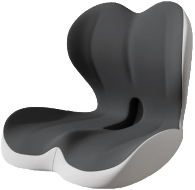 기억샵 엉덩이 의자 방석 메모리폼 자세보정, 그레이 검정