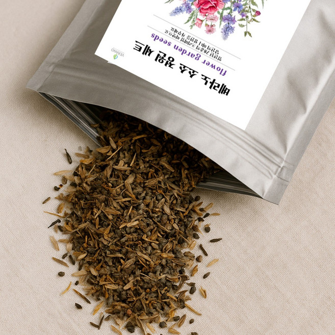 [노지직파 꽃씨앗 대용량] 베라노 소소정원 28종 키작은 꽃씨 혼합 1.5평파종가능 노지 월동 다년생 사계절 야생화 종자, 1개