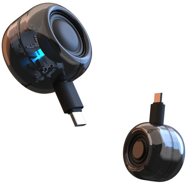 스쿠존 C타입 휴대폰 미니 스피커 볼륨증폭 휴대용 확성기 태블릿 고음질 사운드, 블랙, 스쿠존 M06 PRO