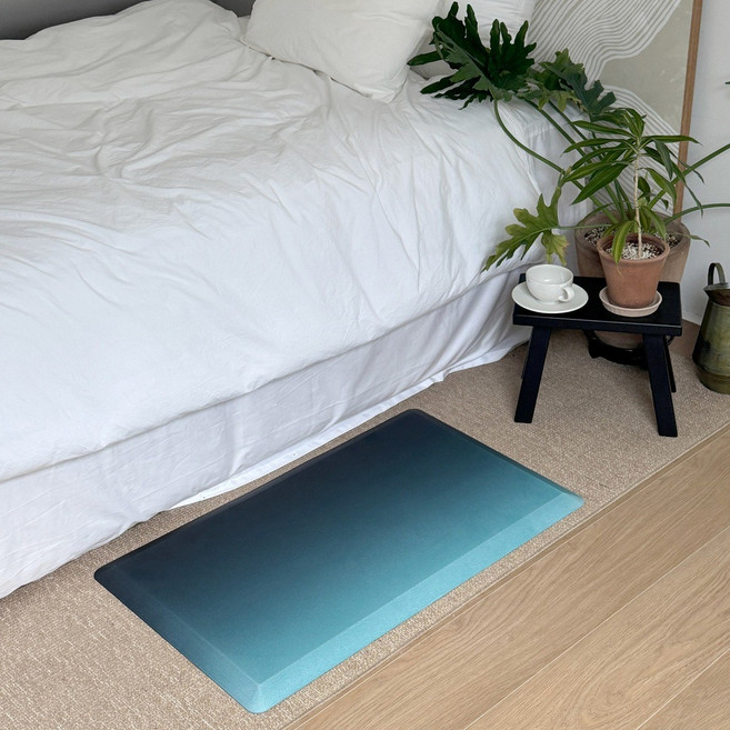 2cm 초두께 PVC 주방매트 75x45 체중분산 피로방지 발매트 (그라데이션), 그라데이션 네이비, 1개
