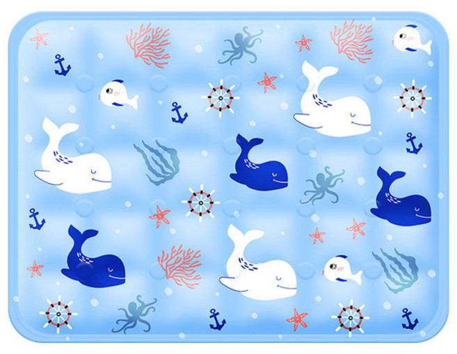 하임하이 반려동물 세척쉬운 양면 쿨매트, 바다, 1개