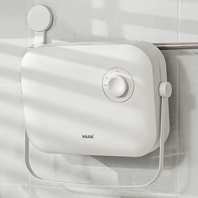 [ 추운욕실 3초해결 ] 2026년형 무타공 PTC 화장실 온풍기 티티홈 초저소음 한경희 욕실온풍기 히터, 퓨어 화이트, 단품