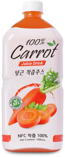 물한방울 넣지 않은 당근 착즙 100프로 1000ml, 2개, 1L