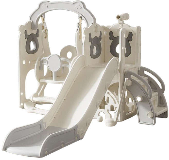 파워쇼퍼 실내놀이터 아기실내정글짐 실내 유아, 1개, 그네 미끄럼틀 최상위 크림그레이
