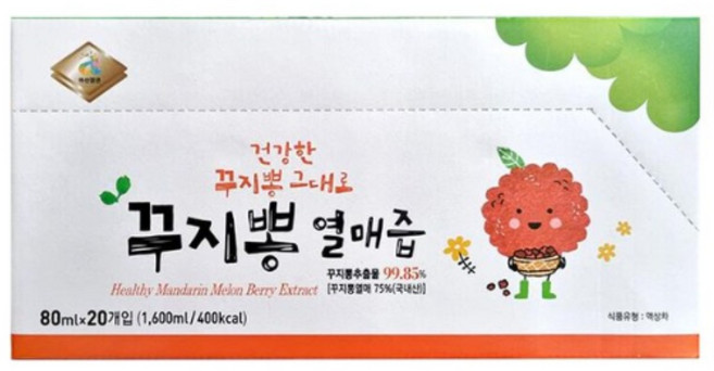 친환경유기농무농약꾸지뽕열매즙진액, 20개, 80ml