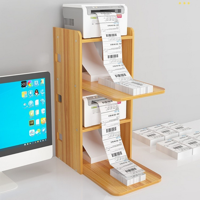 송장거치대 바코드 라벨 프린터 용지 출력기 선반 다이 xprinter 받침대, 우드, 1개