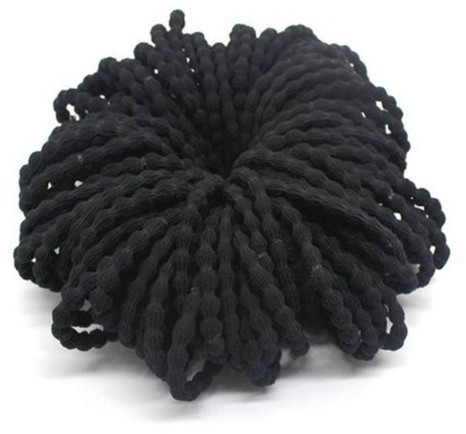 리츠제이 무매듭 땅콩 헤어 머리끈 세트 100p, 블랙, 100개